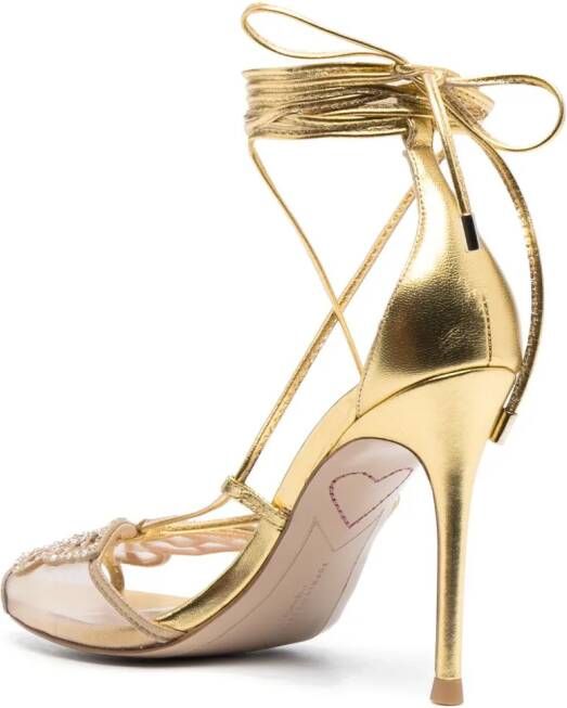 Sophia Webster Sandalen met vlinderdetail Geel