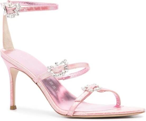 Sophia Webster 85 mm Grace Mid leren sandalen Roze