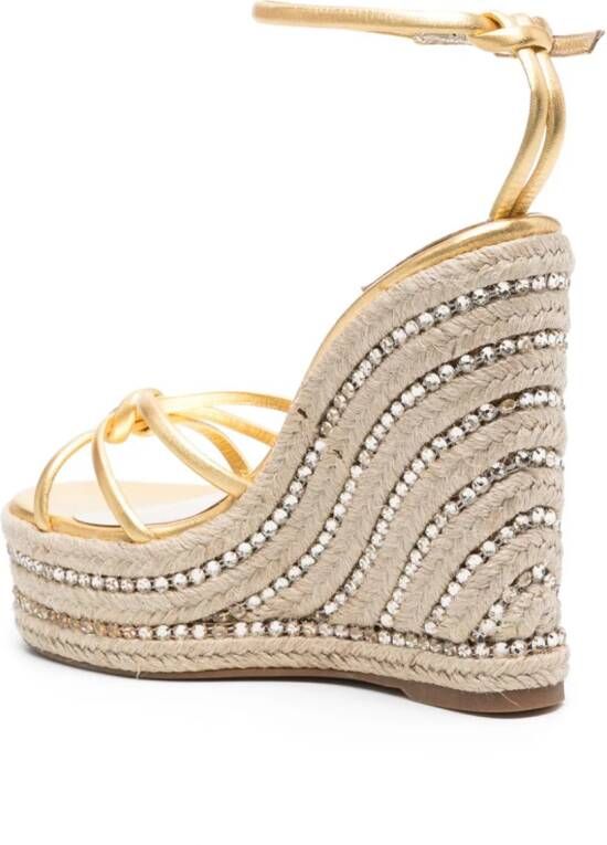 Sophia Webster Alina espadrilles met sleehak Goud