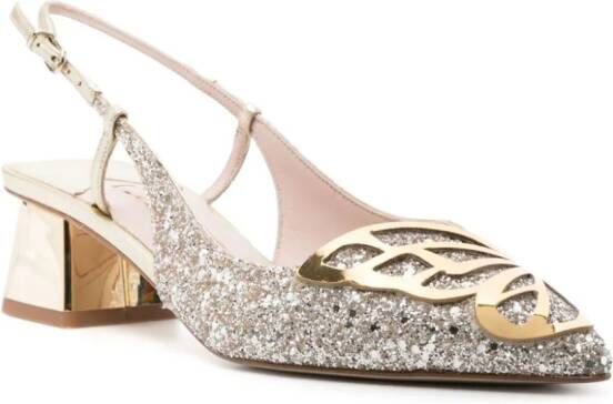 Sophia Webster Butterfly slingback pumps Goud