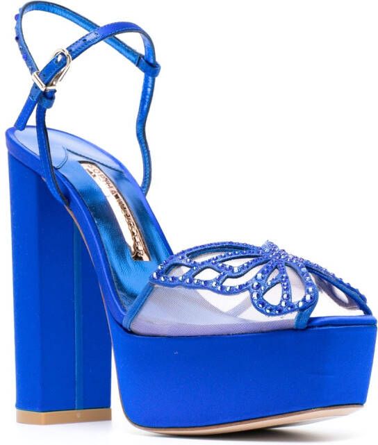 Sophia Webster Farfalla sandalen met plateauzool Blauw