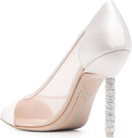 Sophia Webster Jasmine pumps met puntige neus Beige