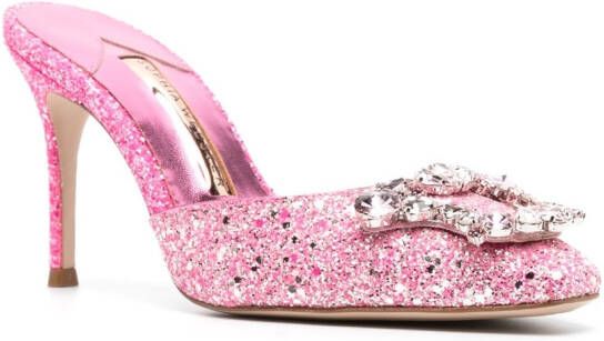 Sophia Webster 85 mm Margaux muiltjes Roze