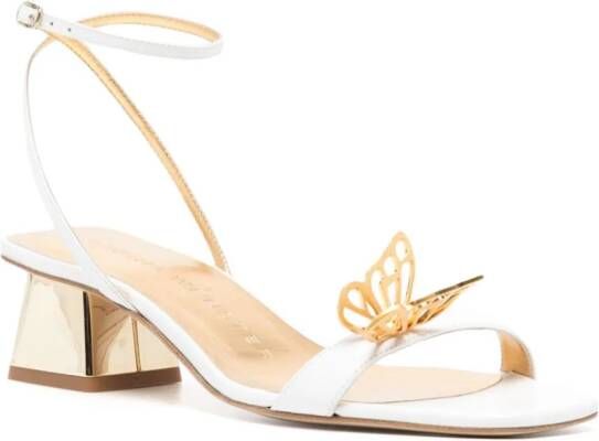 Sophia Webster Mariposa leren sandalen Wit