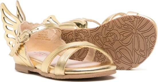 Sophia Webster Mini Sandalen met vlinderdetail Goud