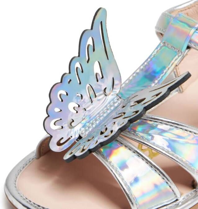 Sophia Webster Mini Sandalen met vlinderdetail Zilver