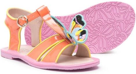 Sophia Webster Mini Sandalen verfraaid met vlinders Oranje