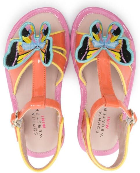 Sophia Webster Mini Sandalen verfraaid met vlinders Oranje