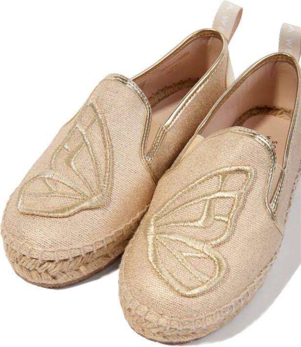 Sophia Webster Mini Espadrilles met geborduurde vlinders Beige