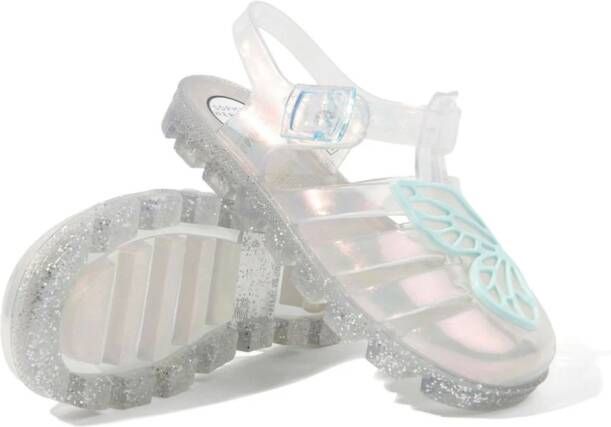 Sophia Webster Mini Butterfly jelly sandalen Beige