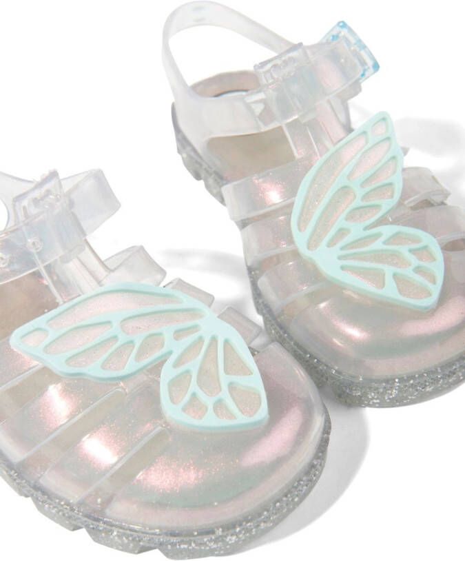Sophia Webster Mini Butterfly jelly sandalen Beige