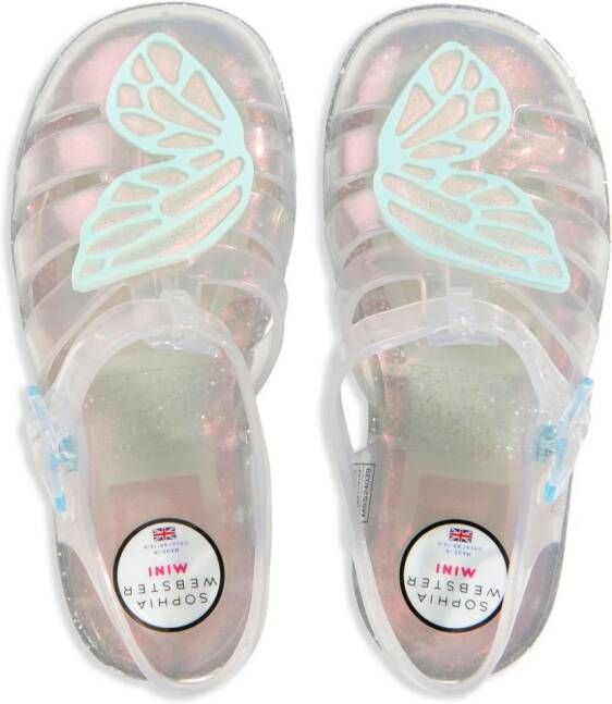 Sophia Webster Mini Butterfly jelly sandalen Beige