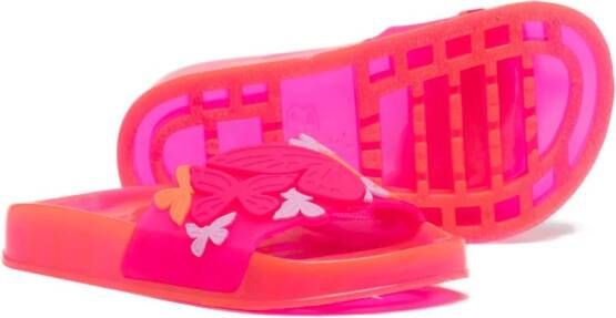 Sophia Webster Mini Butterfly jelly slippers Roze