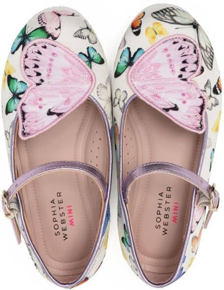 Sophia Webster Mini Ballerina's met vlinderprint Roze