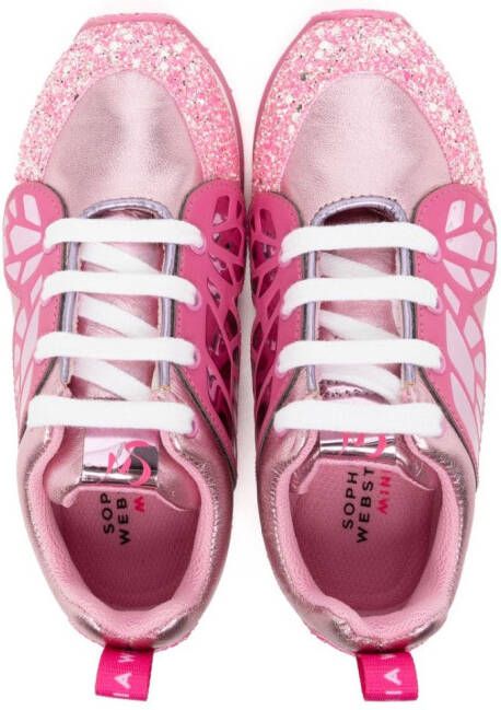 Sophia Webster Mini Chiara sneakers met glitter Roze