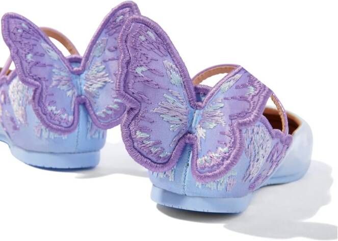 Sophia Webster Mini Chiara leren ballerina's Blauw