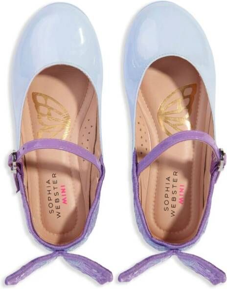 Sophia Webster Mini Chiara leren ballerina's Blauw