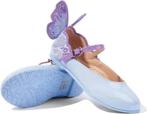 Sophia Webster Mini Chiara leren ballerina's Blauw