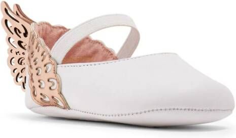 Sophia Webster Mini Evangeline ballerina's met vlinder Wit