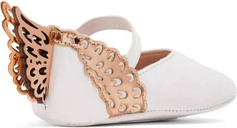 Sophia Webster Mini Evangeline ballerina's met vlinder Wit