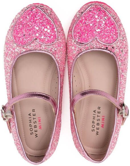 Sophia Webster Mini Ballerina's met glitter Roze