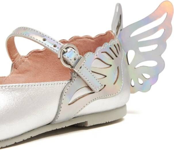 Sophia Webster Mini Heavenly Wing leren sandalen met applicatie Zilver