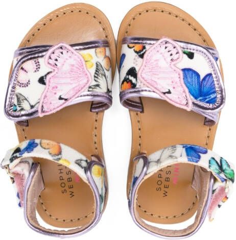 Sophia Webster Mini Sandalen met vlinderprint Wit