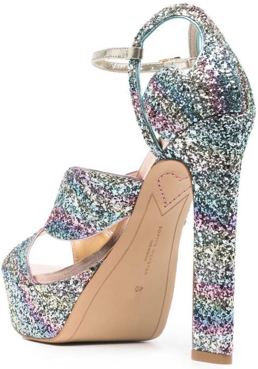 Sophia Webster Rita sandalen met glitter Blauw