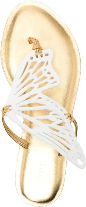 Sophia Webster Talulah Butterfly slippers Goud