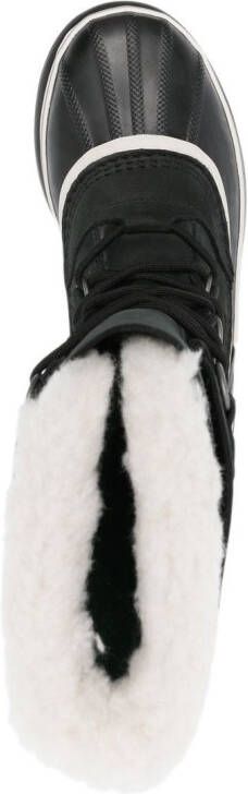 SOREL Caribou sneeuwlaarzen met veters Zwart