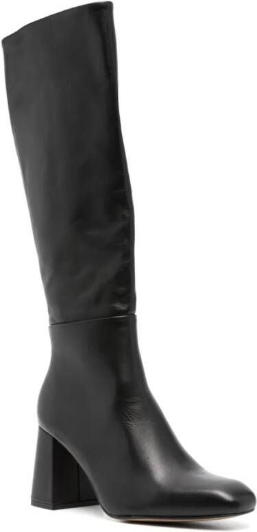 Souliers Martinez Anabel leren knielaarzen Zwart