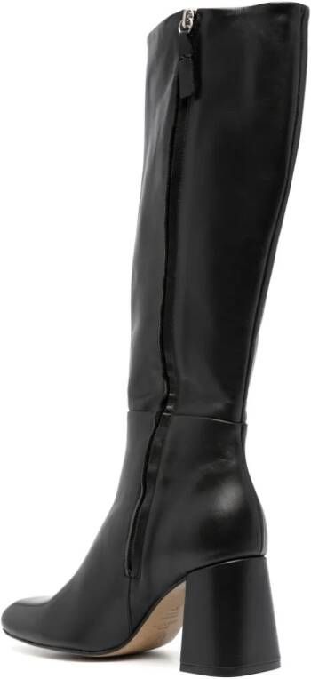 Souliers Martinez Anabel leren knielaarzen Zwart