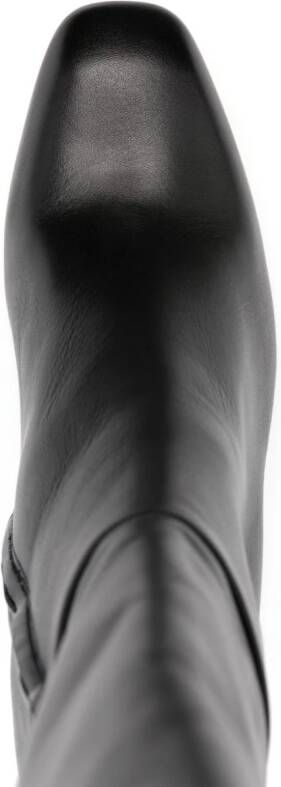 Souliers Martinez Anabel leren knielaarzen Zwart