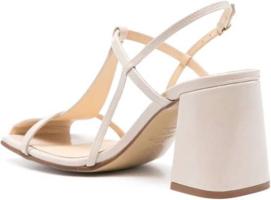 Souliers Martinez Frisia 75mm leren sandalen Beige