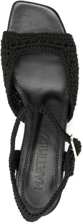 Souliers Martinez Sicilia leren sandalen Zwart