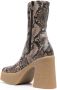 Stella McCartney Enkellaarzen met slangenleer-effect Beige - Thumbnail 3