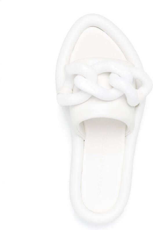 Stella McCartney Air slippers verfraaid met ketting Wit