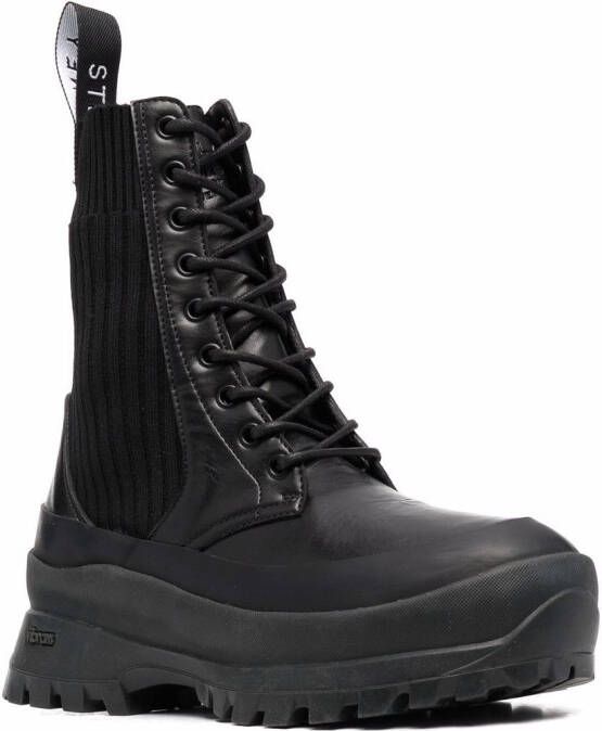 Stella McCartney Combat boots met veters Zwart
