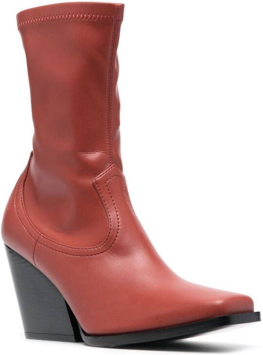 Stella McCartney Cowboy enkellaarzen Rood