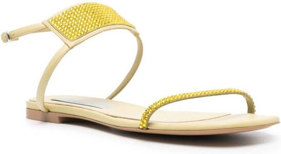 Stella McCartney Sandalen verfraaid met kristallen Geel