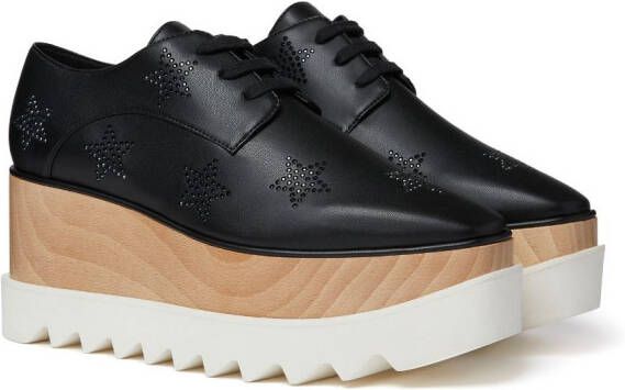 Stella McCartney Elyse Oxford schoenen met plateauzool Zwart