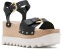 Stella McCartney Elyse sandalen met plateauzool Zwart - Thumbnail 2