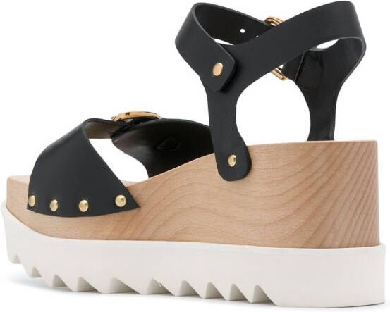 Stella McCartney Elyse sandalen met plateauzool Zwart