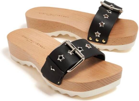 Stella McCartney Elyse slippers verfraaid met studs Zwart