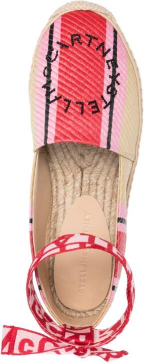 Stella McCartney Espadrilles met geborduurd logo Beige