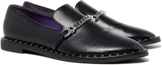 Stella McCartney Falabella loafers verfraaid met ketting Zwart