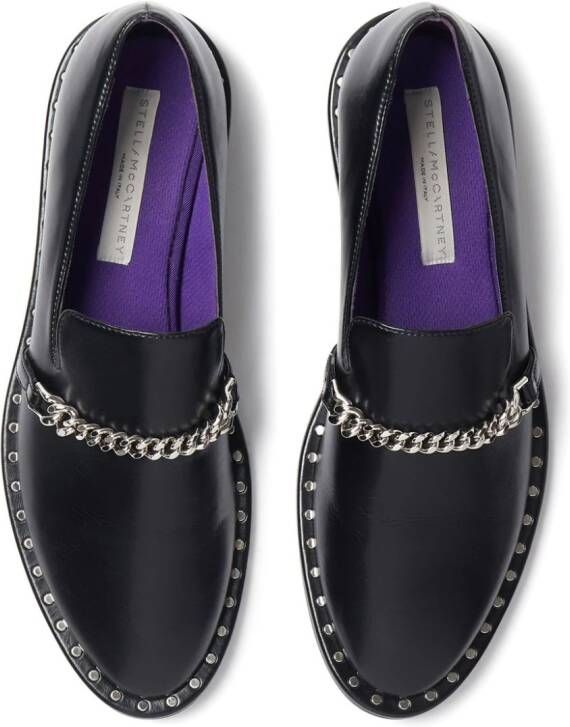 Stella McCartney Falabella loafers verfraaid met ketting Zwart