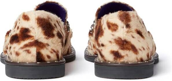 Stella McCartney Falabella loafers met dierenprint Beige