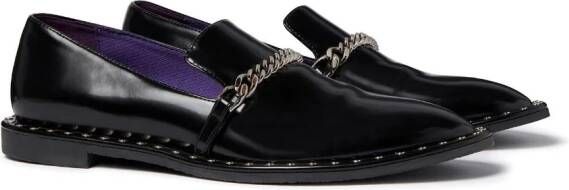 Stella McCartney Falabella loafers met schakeldetail Zwart