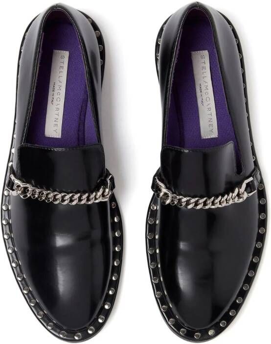 Stella McCartney Falabella loafers met schakeldetail Zwart